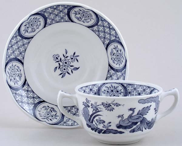 Two Handled Cup and Saucer c1920s